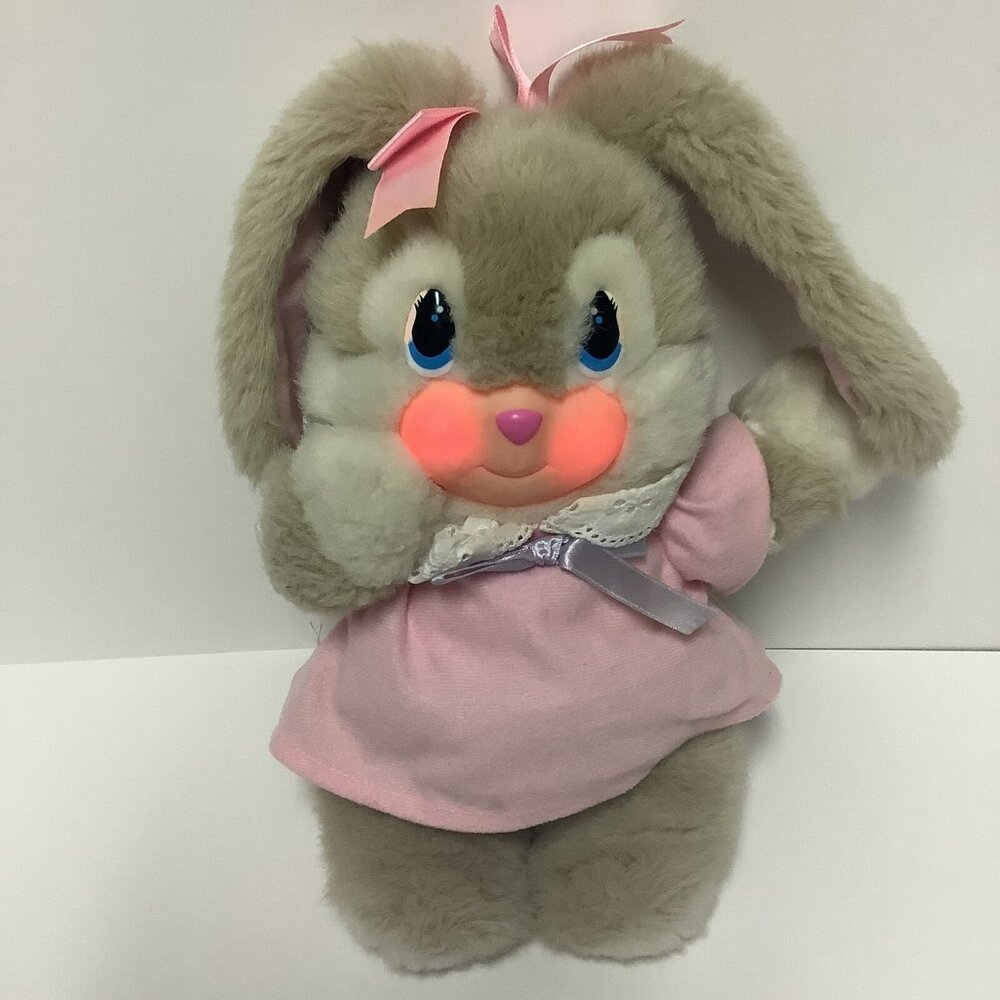 Vintage Blushables Blushing Bunny Rabbit Plush A Little Happiness 13" Works READ